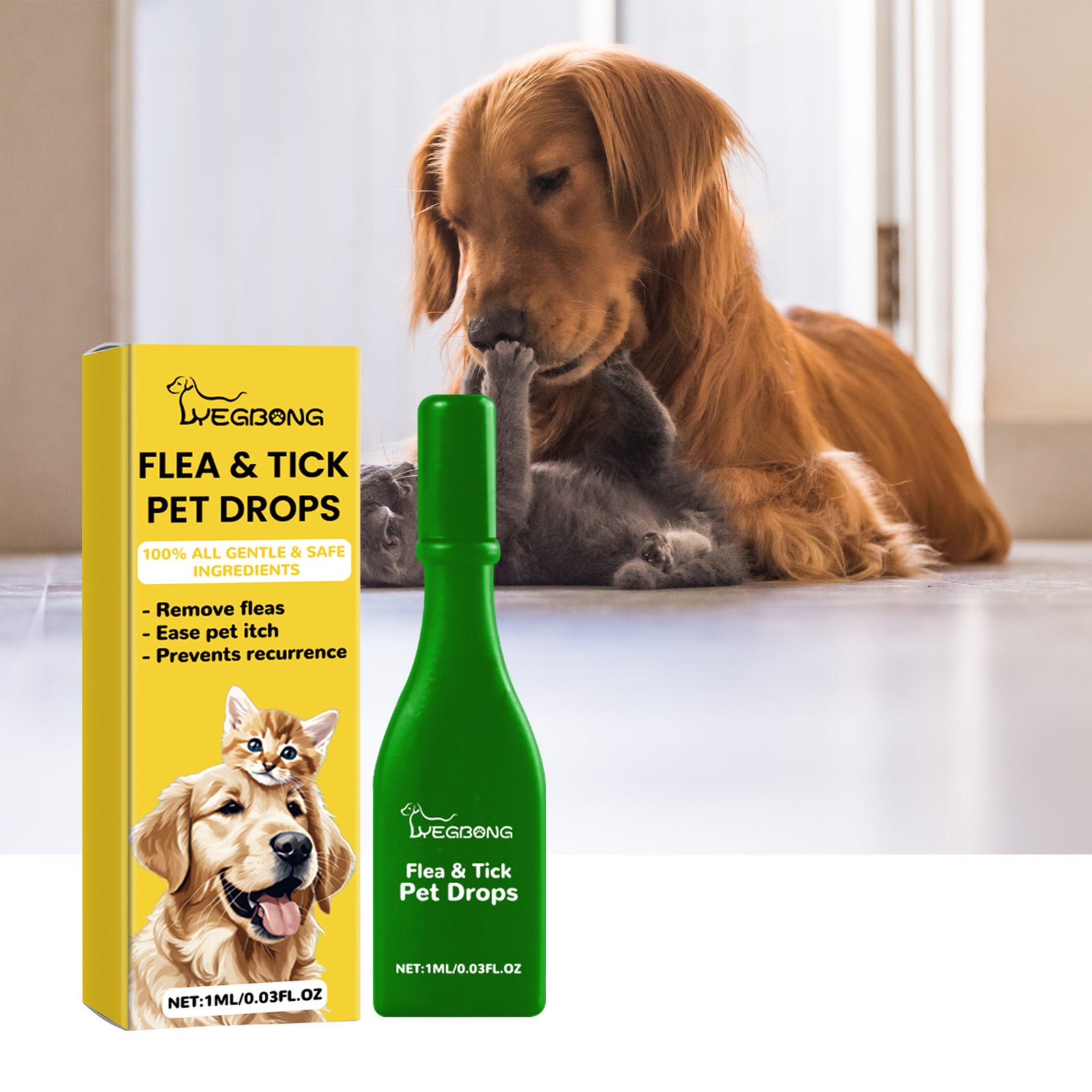 Vet Recommended Flea Drops For Cats Long Lasting Flea Tick  Mite Prevention Skin Soothing  Dewormin 5