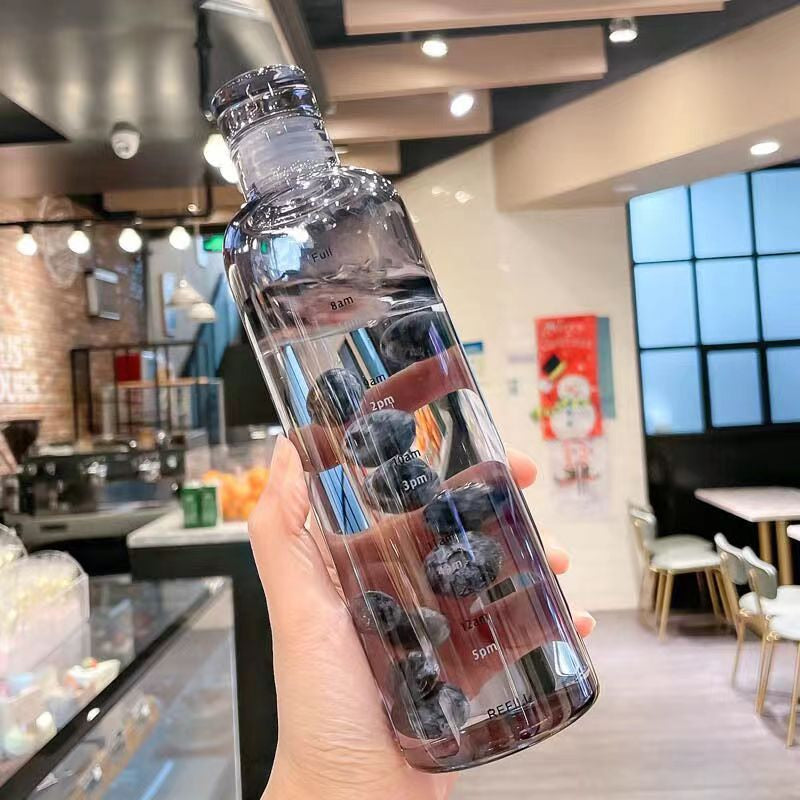 Newest Sport Water Bottle With Time Scale Portable LeakProof  AntiDrop Outdoor Water Container 2