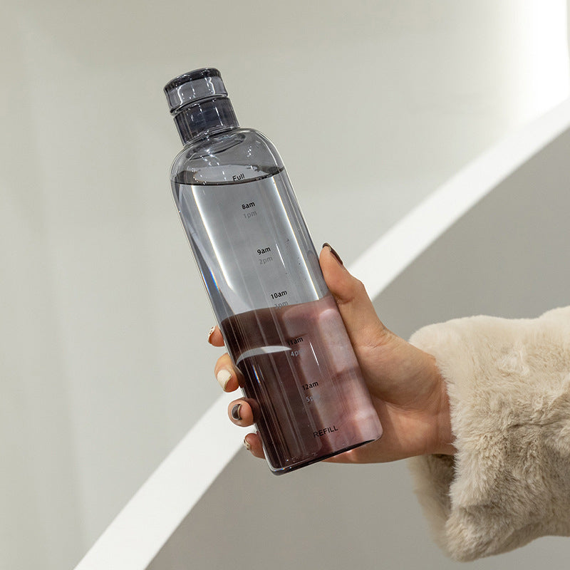 Newest Sport Water Bottle With Time Scale Portable LeakProof  AntiDrop Outdoor Water Container 5