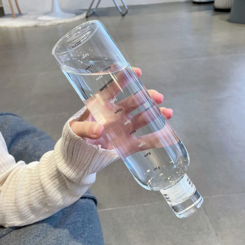 Newest Sport Water Bottle With Time Scale Portable LeakProof  AntiDrop Outdoor Water Container 4