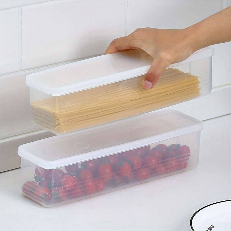 Long Rectangular Food Storage Containers (4-Pack) – Reusable Refrigerator Organizer & Kitchen Accessories