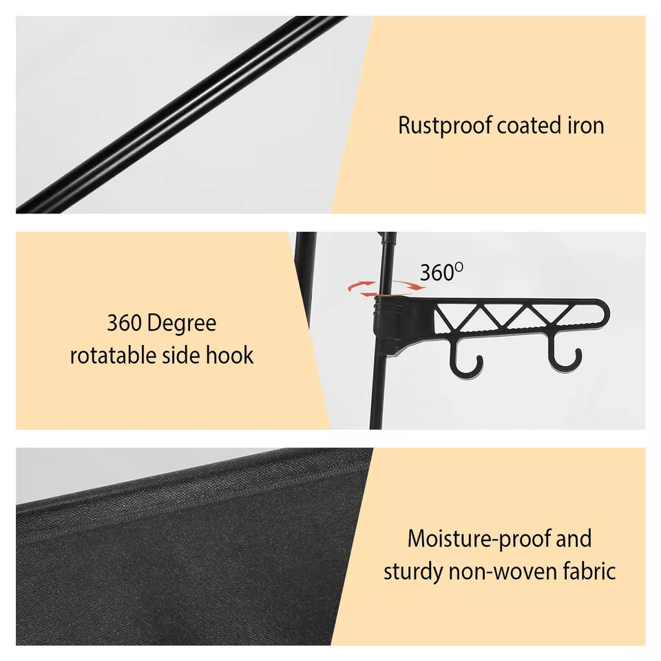 Heavy Duty Closet System Freestanding Wardrobe Organizer With Shoe Storage  Garment Rack Clothes Ha 3