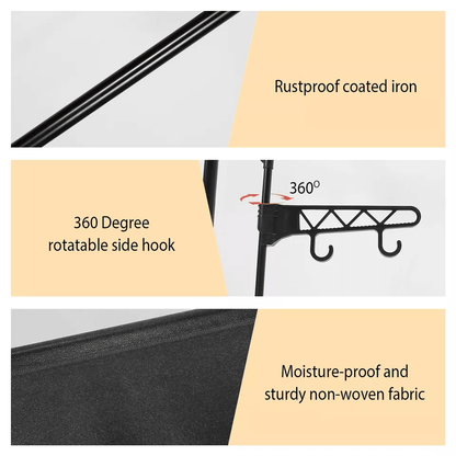 Heavy Duty Closet System Freestanding Wardrobe Organizer With Shoe Storage  Garment Rack Clothes Ha 3