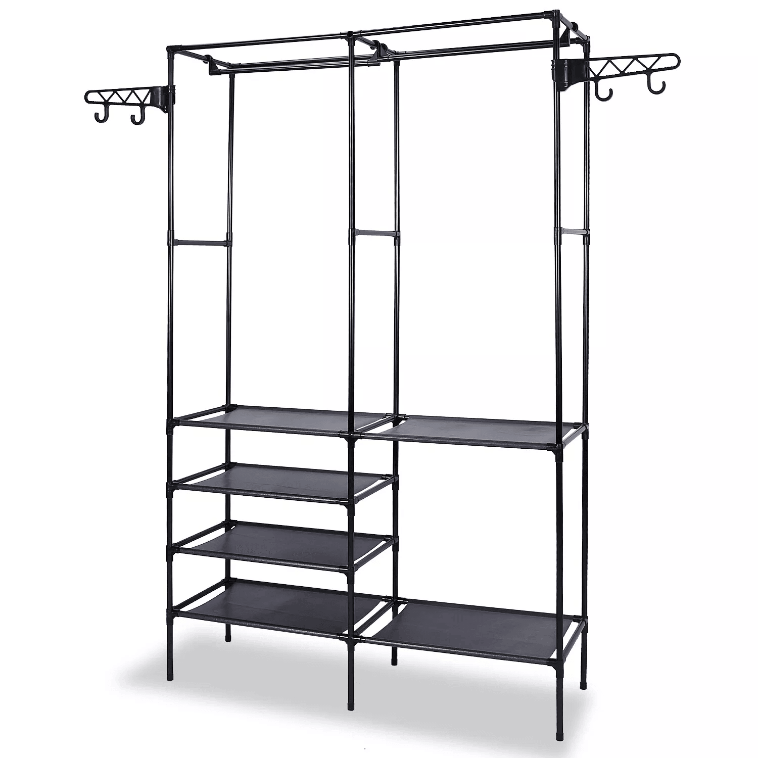 Heavy Duty Closet System Freestanding Wardrobe Organizer With Shoe Storage  Garment Rack Clothes Ha 5