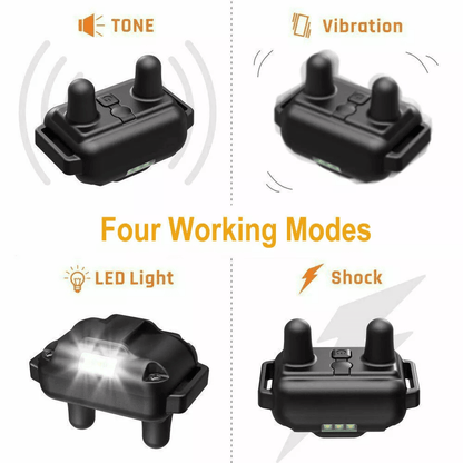 2600FT Waterproof Dog Shock Collar With Remote Electric Training Collar For Large Dogs Rechargeable 3
