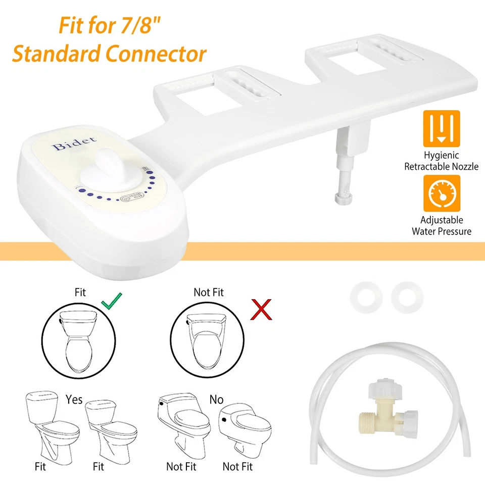 Adjustable Clean  Clear Rear End Bidet NonElectric Fresh Water Spray Butt Wash Washer With SelfClea 4