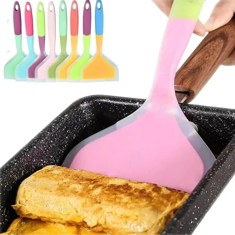 Versatile Silicone Spatula – Non-Slip Kitchen Utensil for Eggs, Pizza, Meat & More