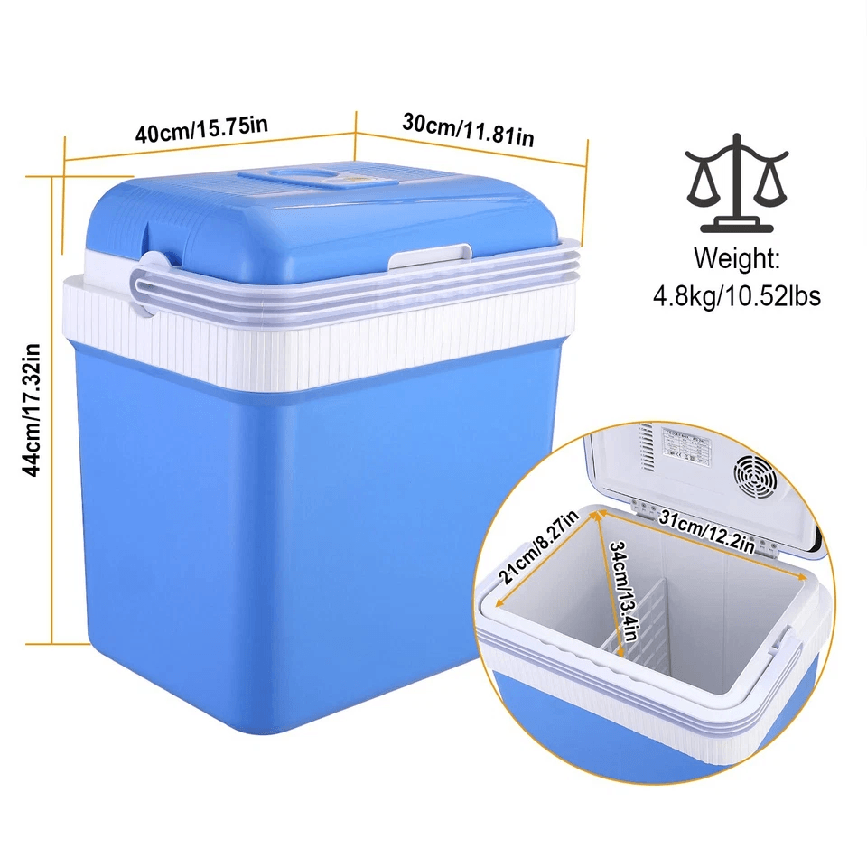 Portable Car Cooler Refrigerator Travel Fridge  Warmer With Handle For Camping Road Trips SUV 3