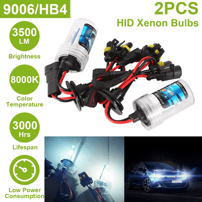 HID Bulbs 8000K Car Xenon Super Vision Headlight Lamps