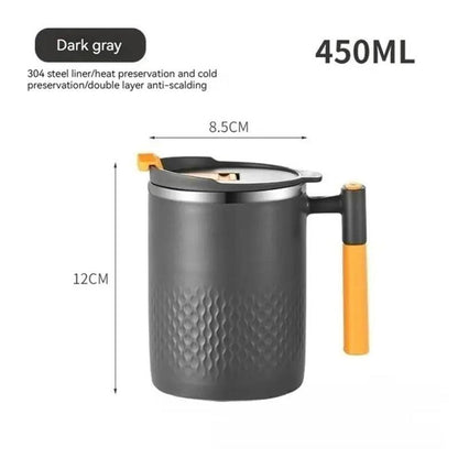 Stainless Steel Mug With Tea Leak DoubleLayer Japanese Tea Cup Coffee  Milk Cup 3