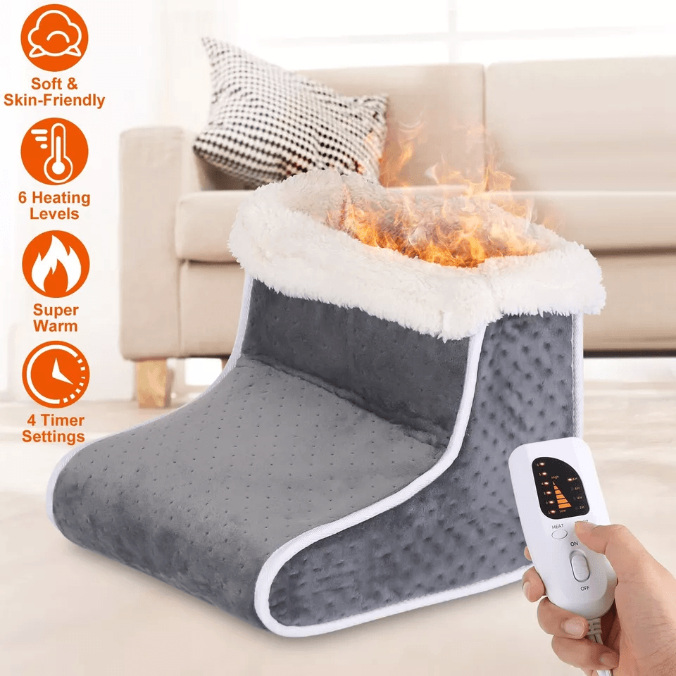 Adjustable 6 Level Electric Heated Foot  Leg Warmer UltraSoft Washable Heating Pad 1