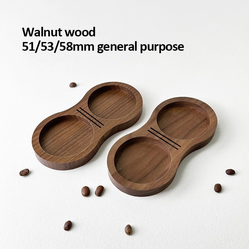BaristaGrade Coffee Tamper Station  Walnut Wooden Base For Espresso Drip Filter  Tamper Storage 3