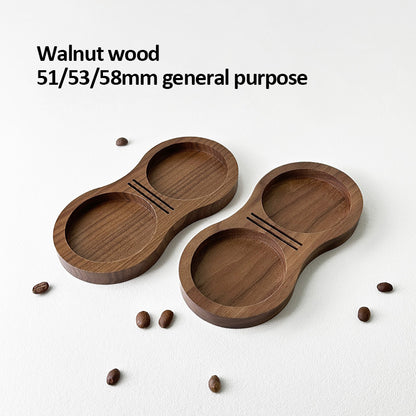 BaristaGrade Coffee Tamper Station  Walnut Wooden Base For Espresso Drip Filter  Tamper Storage 3