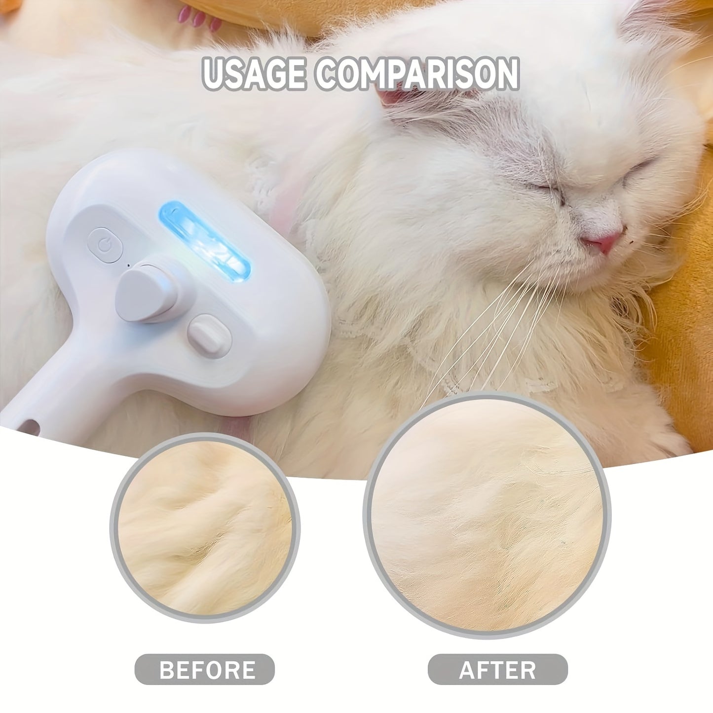 Pet Spray Hair Comb Water Mist Humidifier  Dematting Brush For Dogs  Cats Grooming Tool With Ergono 1