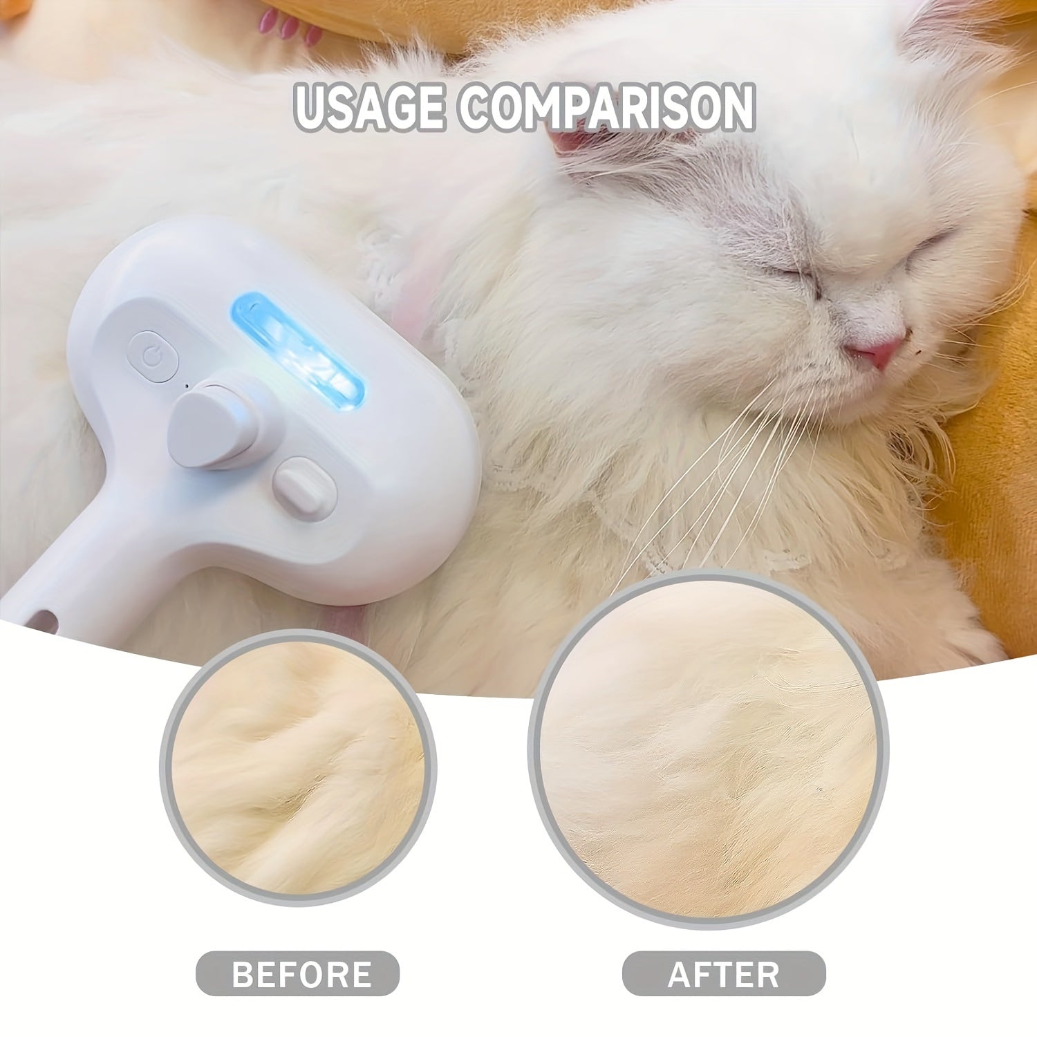 Pet Spray Hair Comb Water Mist Humidifier  Dematting Brush For Dogs  Cats Grooming Tool With Ergono 1