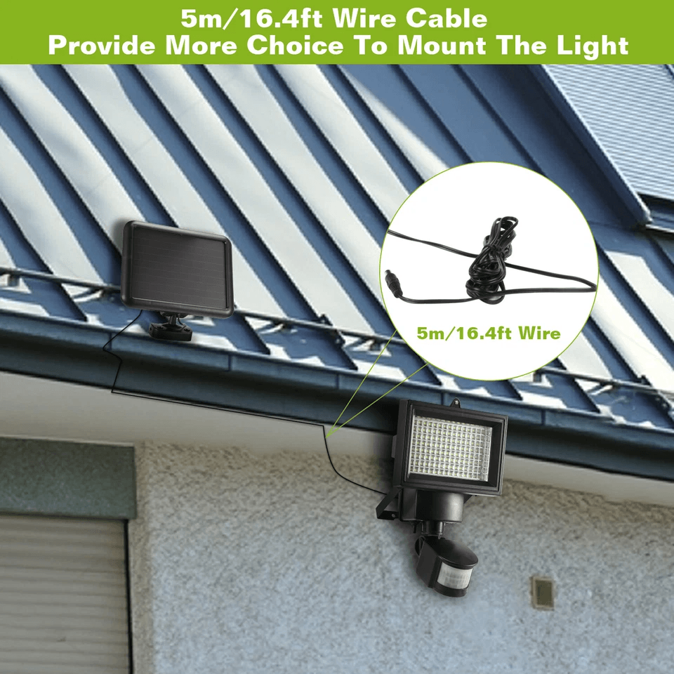 Solar Motion Sensor Flood Light Outdoor Garden Security Lamp IP65 Waterproof 1