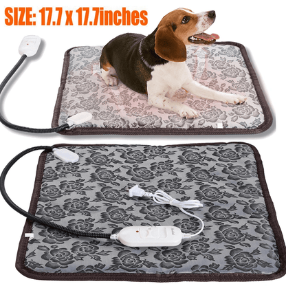 Pet Heating Pad Cats Electric Outdoor Dog Warming Bed Mat Waterproof Chew Resistant Adjustable Temp 3