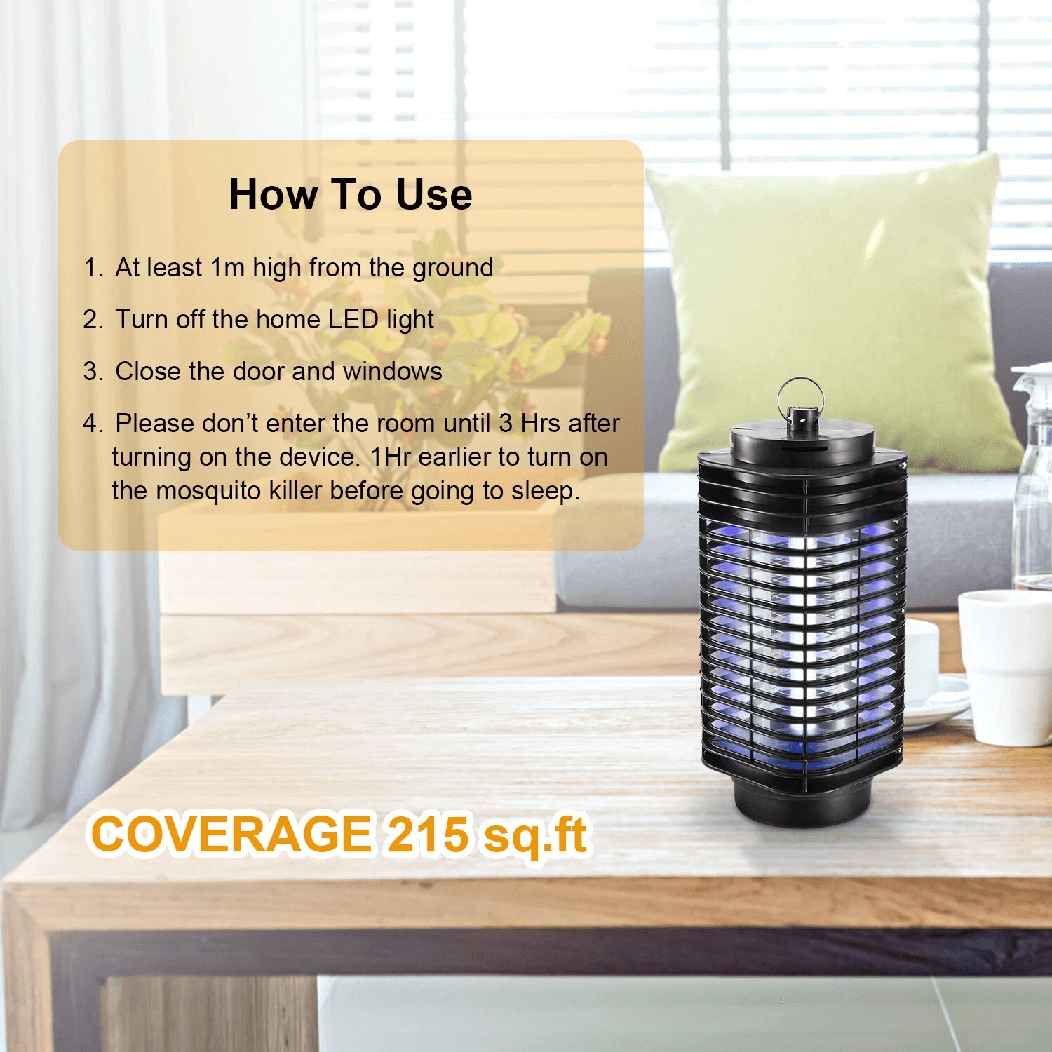 Electric Mosquito Fly Bug Insect Killer Zapper Light  UV LED Trap Pest Control Lamp For Indoor  Out 9