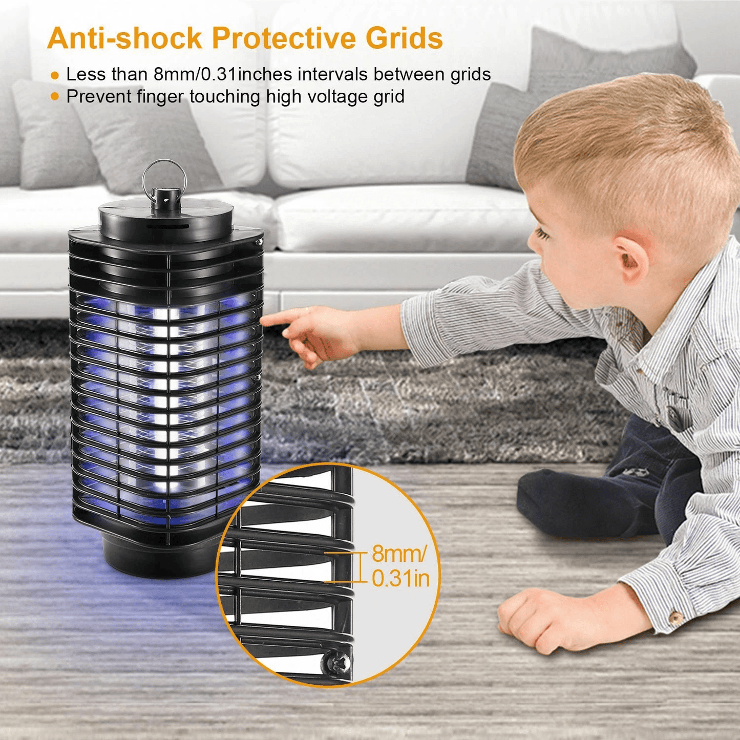 Electric Mosquito Fly Bug Insect Killer Zapper Light  UV LED Trap Pest Control Lamp For Indoor  Out 2