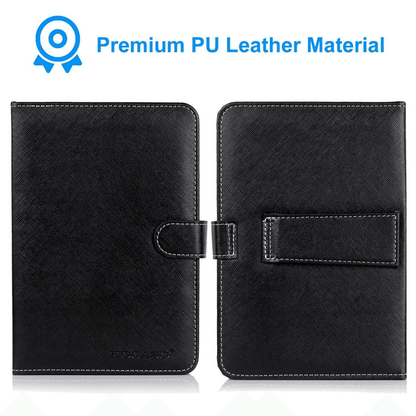 Android Tablet Slim PU Leather Case With USB Keyboard  Stand 4