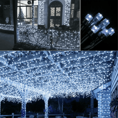 LED Solar Powered String Fairy Lights Outdoor Garden Christmas Decor With Modes Waterproof Wire For 2