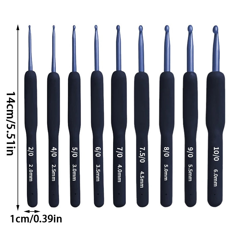 Soft Handle Crochet Set DIY Sweater Knitting Kit With NonSlip Silicone Grip  Ergonomic Hooks 4