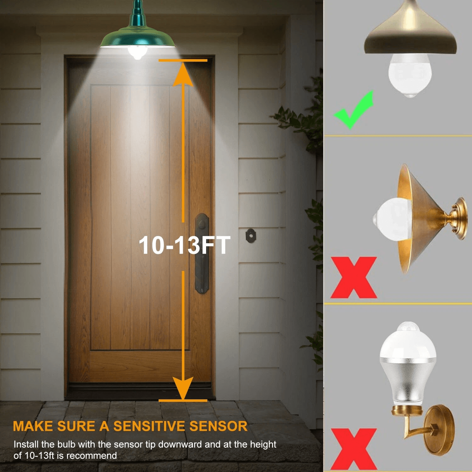 Motion Sensor Light Bulb 9W 5W E27 LED Dusk To Dawn  Motion Activated Indoor Outdoor Security Light 5