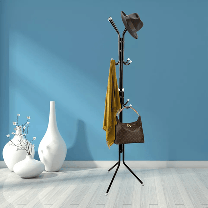 Metal Coat And Hat Rack Organizer With Hooks Clothes Hanger Stand For Handbags Scarves  Office Entr 1