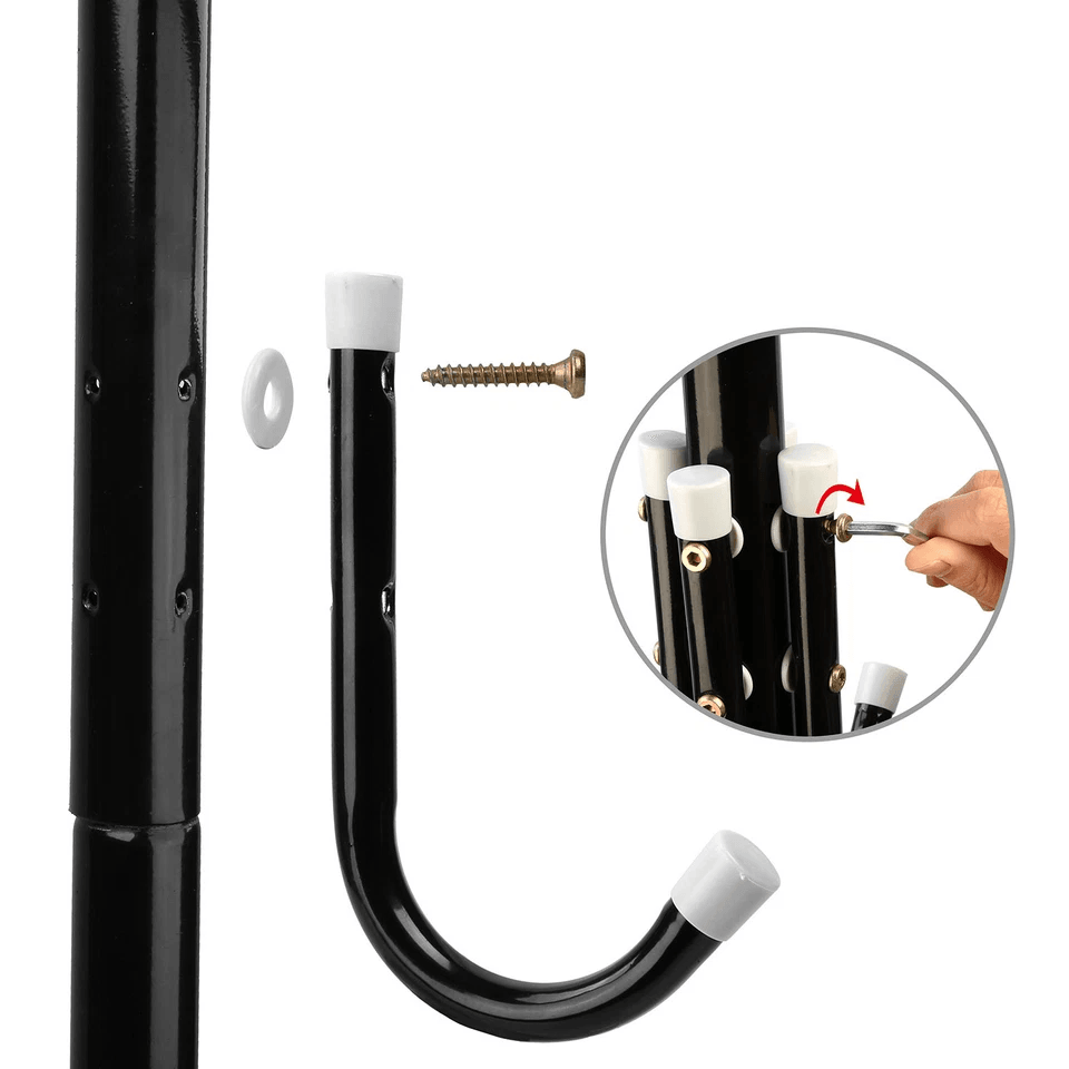 Metal Coat And Hat Rack Organizer With Hooks Clothes Hanger Stand For Handbags Scarves  Office Entr 3