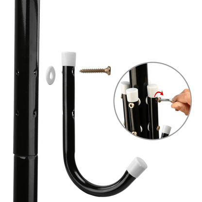 Metal Coat And Hat Rack Organizer With Hooks Clothes Hanger Stand For Handbags Scarves  Office Entr 3