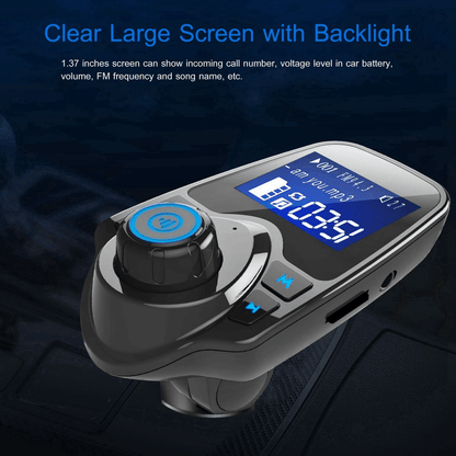 Car FM Transmitter AUX Wireless Radio Adapter USB Charger MP3 Player Dual USB Ports HandsFree Calli 3