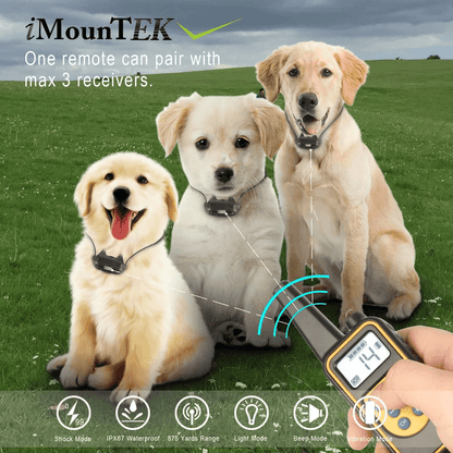 Dog Training Collar Rechargeable Remote Vibration Shock Beep Pet Trainer With Waterproof Receiver   3