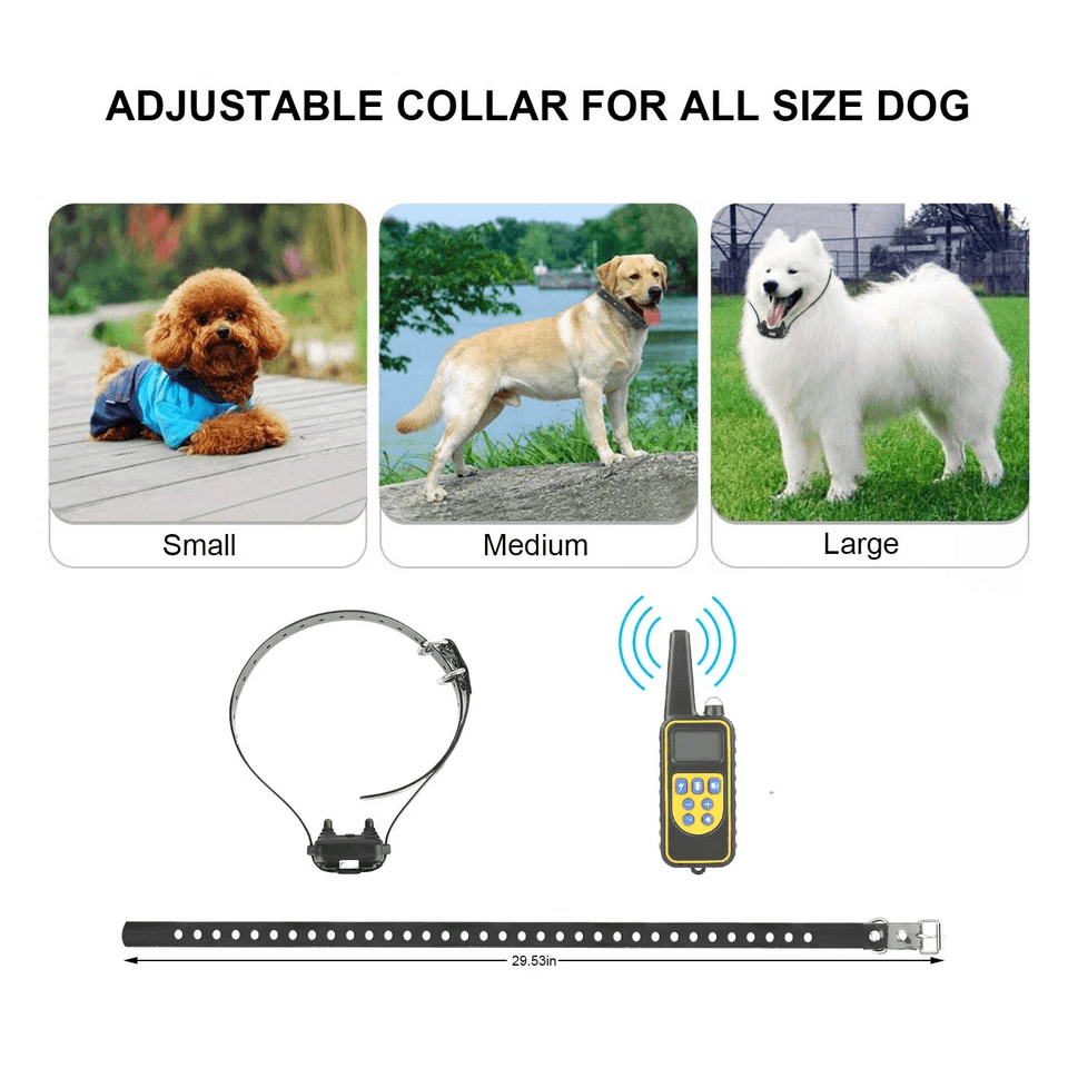 Dog Training Collar Rechargeable Remote Vibration Shock Beep Pet Trainer With Waterproof Receiver   6