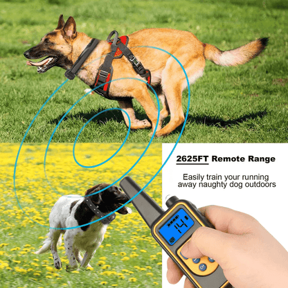 Dog Training Collar Rechargeable Remote Vibration Shock Beep Pet Trainer With Waterproof Receiver   1