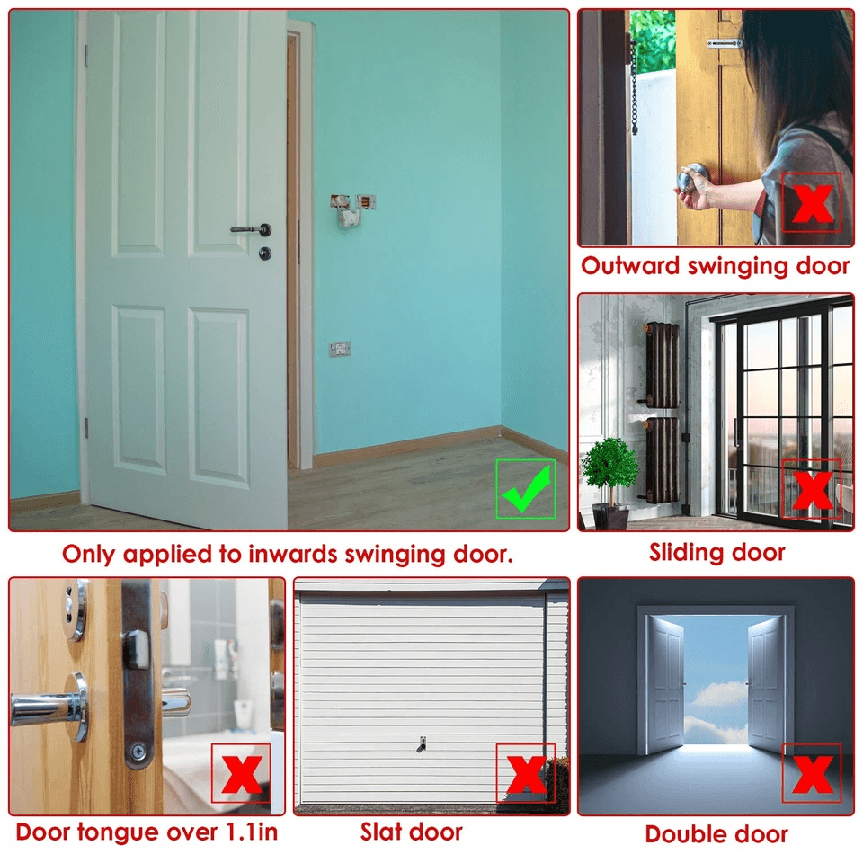 AntiTheft Portable Door Lock Home  Travel Safety Security Tool For Hotel Rooms Apartments Dorms  Re 4
