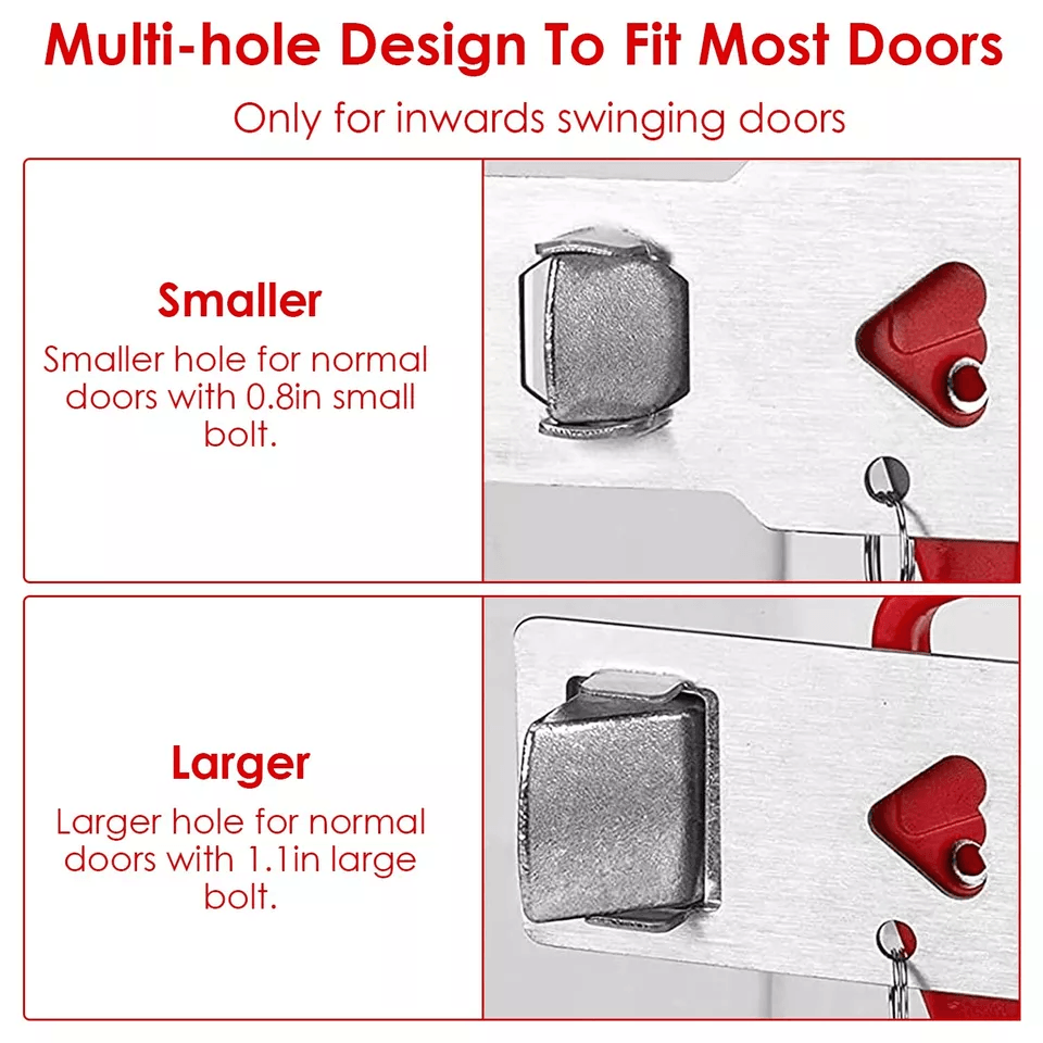 AntiTheft Portable Door Lock Home  Travel Safety Security Tool For Hotel Rooms Apartments Dorms  Re 6