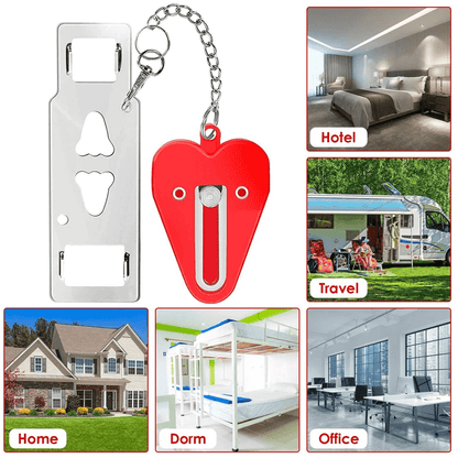 AntiTheft Portable Door Lock Home  Travel Safety Security Tool For Hotel Rooms Apartments Dorms  Re 5
