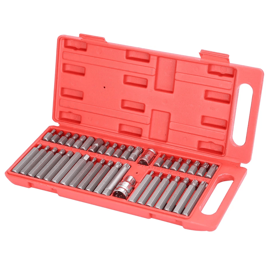 HeavyDuty Vanadium Steel Hex Torx Spline Bit Set CRV Socket Tool Kit With Drive Connectors 9