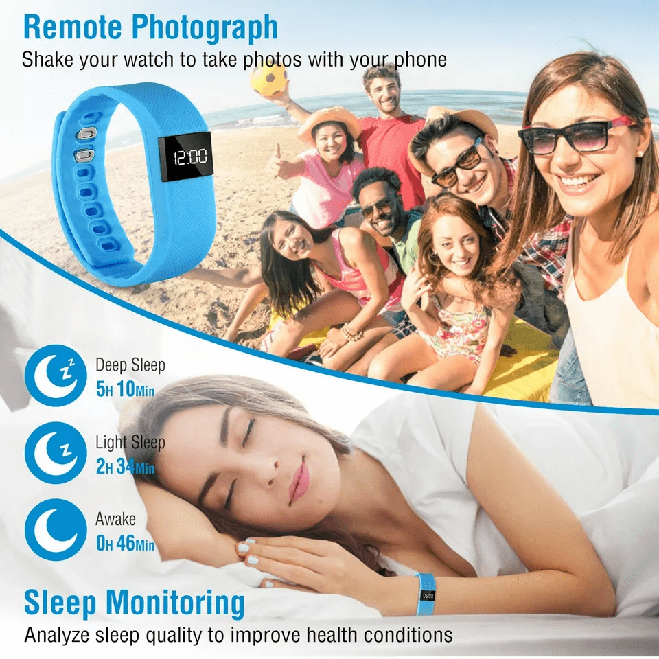 Smart Fitness Tracker Watch Wrist Band With Pedometer  Sleep Monitor 4