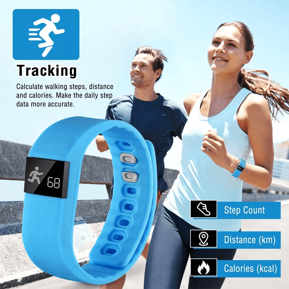 Smart Fitness Tracker Watch Wrist Band with Pedometer & Sleep Monitor