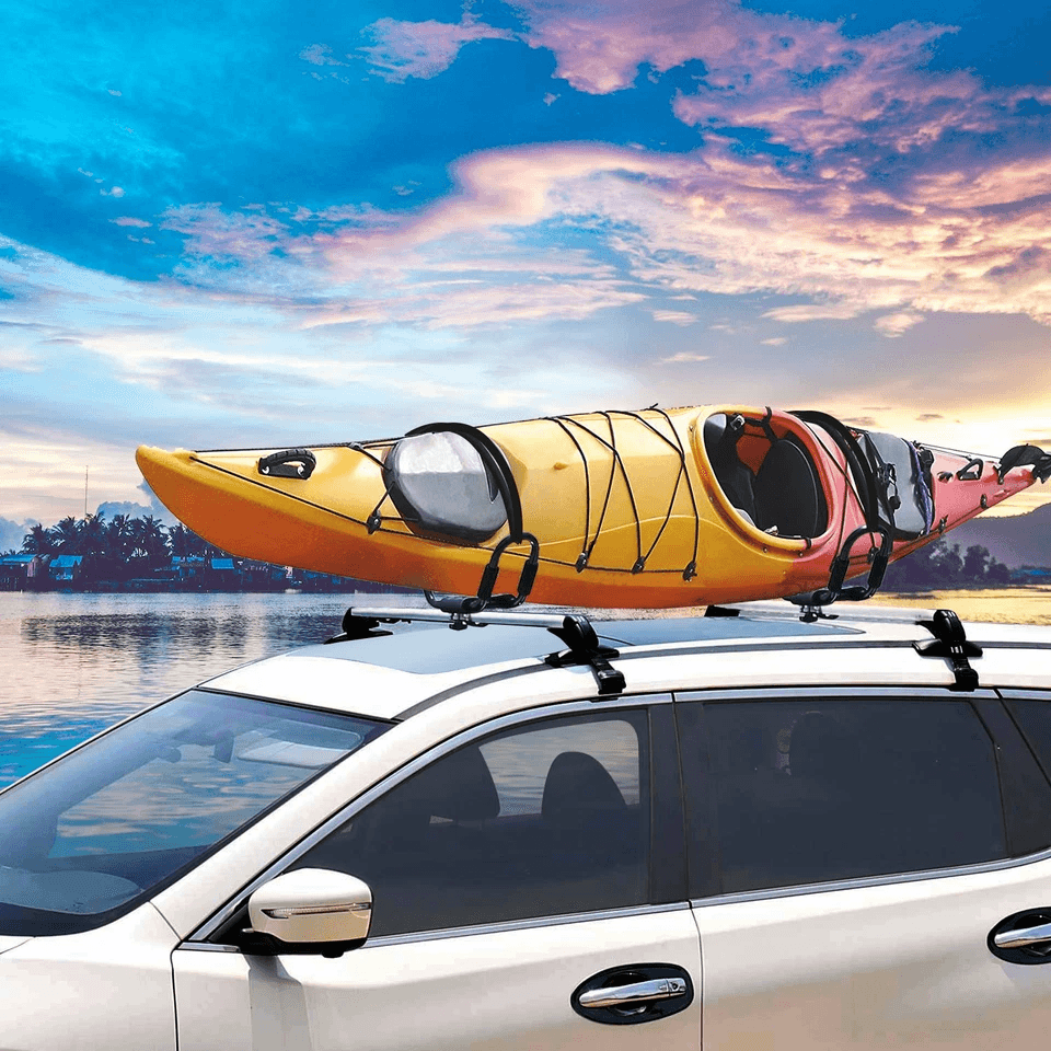 HeavyDuty JBar Rack Kayak Carrier Canoe Surf And Paddle Board Roof Mount For Car SUV Truck Crossbar 2