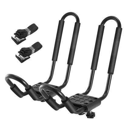 HeavyDuty JBar Rack Kayak Carrier Canoe Surf And Paddle Board Roof Mount For Car SUV Truck Crossbar 3