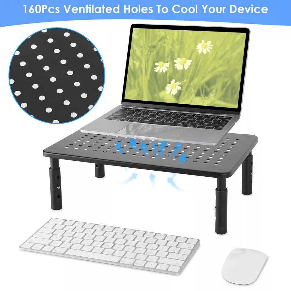 Adjustable Monitor Stand Riser Ergonomic Computer Desk Organizer For Desktop Laptop  Printer 2