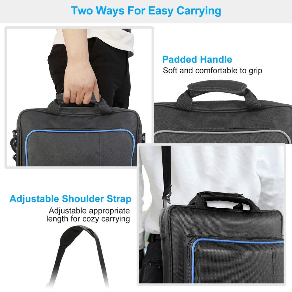 Travel Storage Carry Case Pouch Shoulder Bag For Sony PlayStation PS4 ProSlim Durable Portable Cons 5