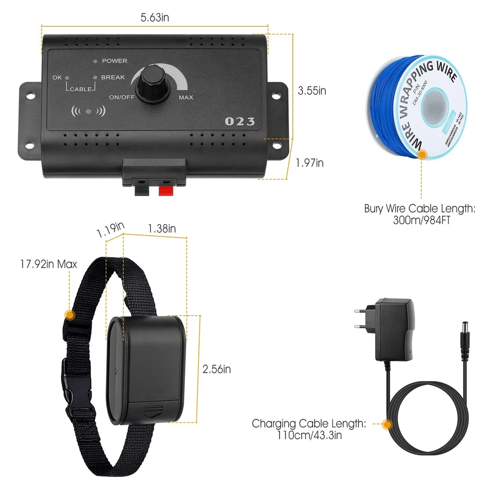 Wireless Electric Dog Fence Containment System Waterproof Shock Collar For 2 Dogs 5