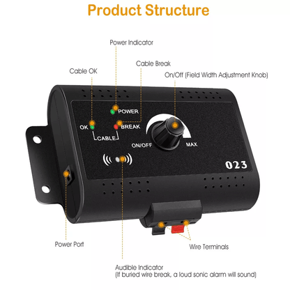 Wireless Electric Dog Fence Containment System Waterproof Shock Collar For 2 Dogs 4