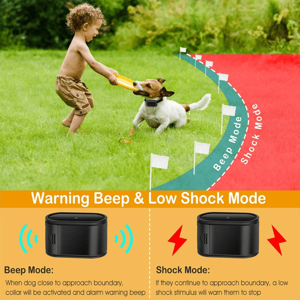 Wireless Electric Dog Fence Containment System Waterproof Shock Collar For 2 Dogs 1