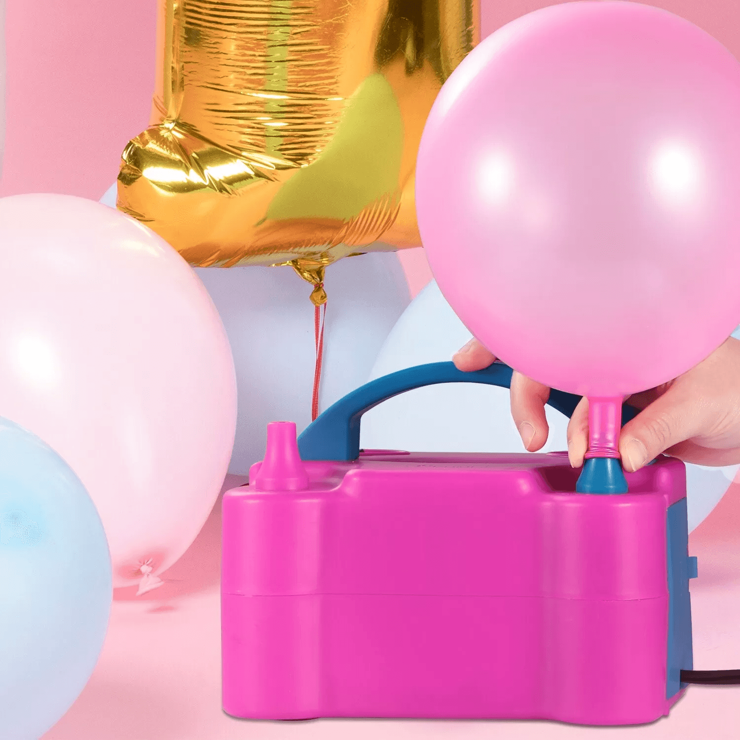 Electric Balloon Pump Dual Nozzle Air Blower Inflator For Late Balloons Fast Portable Balloon Infla 3