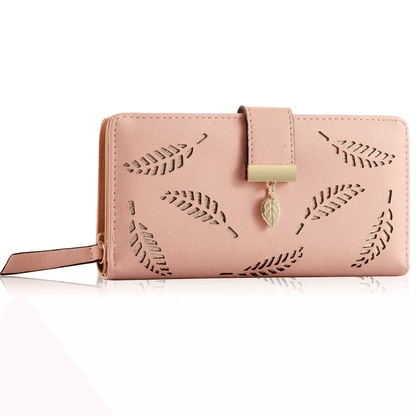 Women Ladies PU Leather Clutch Long Wallet Stylish ID Card Phone Holder Purse Handbag With Zipper   16