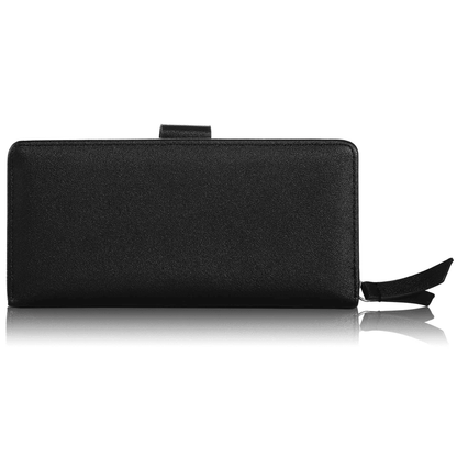 Women Ladies PU Leather Clutch Long Wallet Stylish ID Card Phone Holder Purse Handbag With Zipper   3